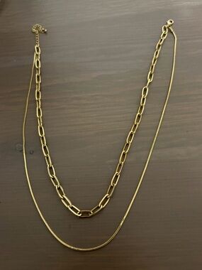 Double-Layer Paperclip Chain Necklace